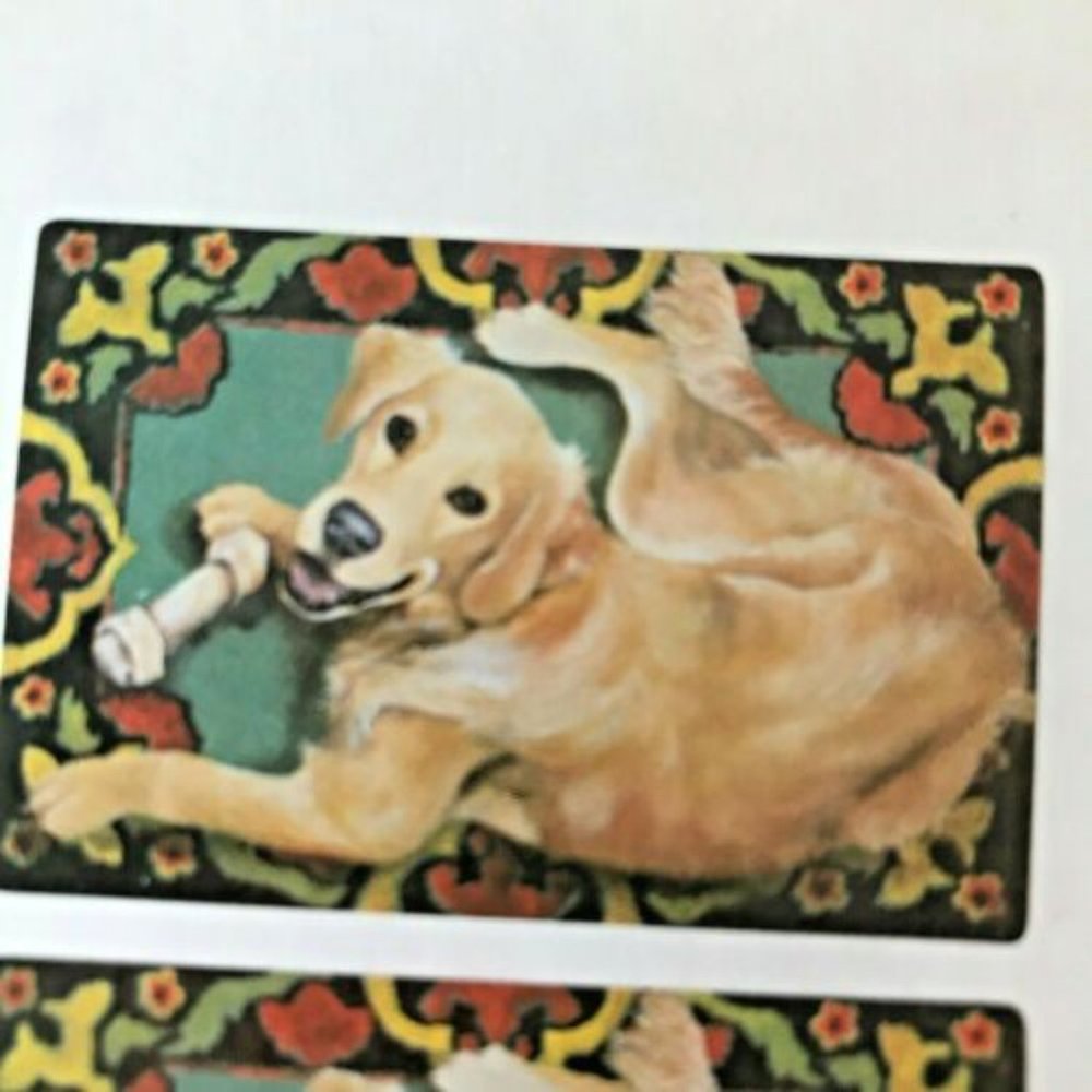 Frances Meyer Yellow Labrador Dog Stickers 17 Total Art Craft Project VTG 90s